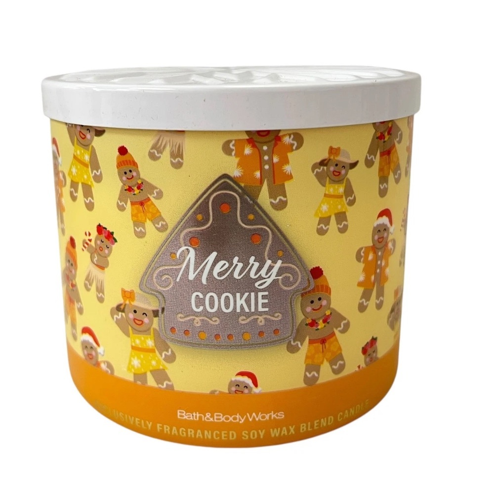 Bath and Body Works Merry Cookie Three Wick Candle